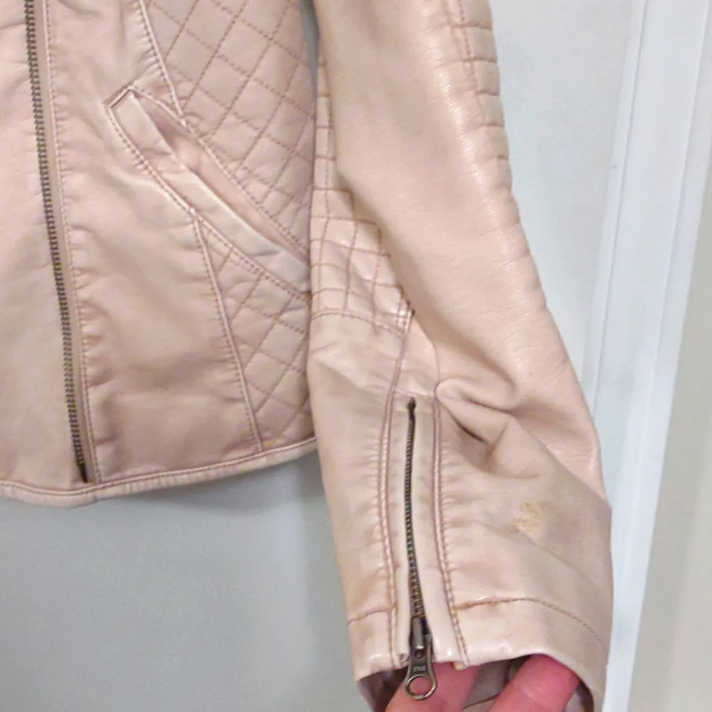 Simulated leather motojacket, medium